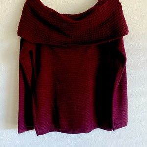 White House Black Market Off Shoulder Cowl Sweater